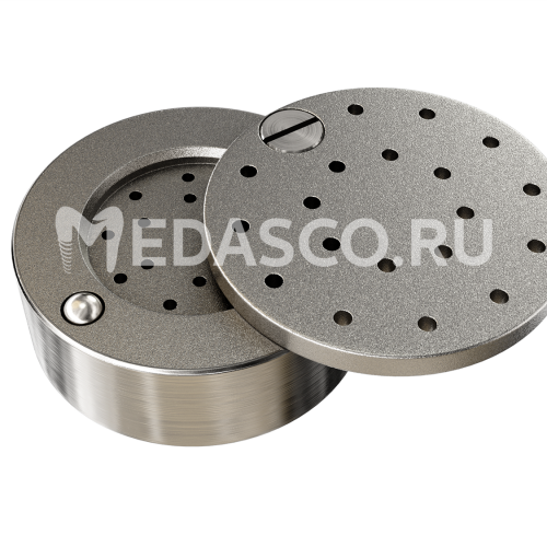 Пины для фиксации мембран «Безударные» - кассета круглая mini для хранения и стерилизации пинов (на 15 штук)