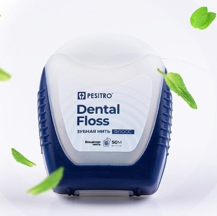 Dental Floss - Зубная нить Pesitro Dental Floss с мятой расширяющаяся 1 штука