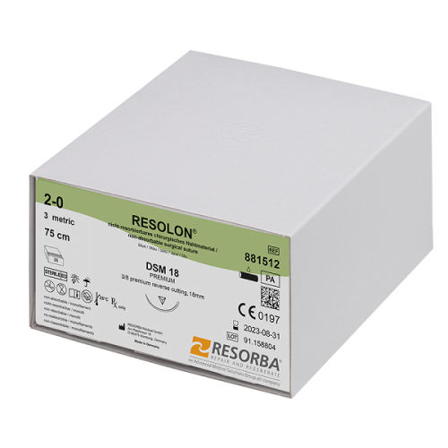 RESOLON Resorba - DS 18, 4-0 USP, 0.45м синий (1.5 ЕР)